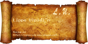 Lippe Ulpián névjegykártya